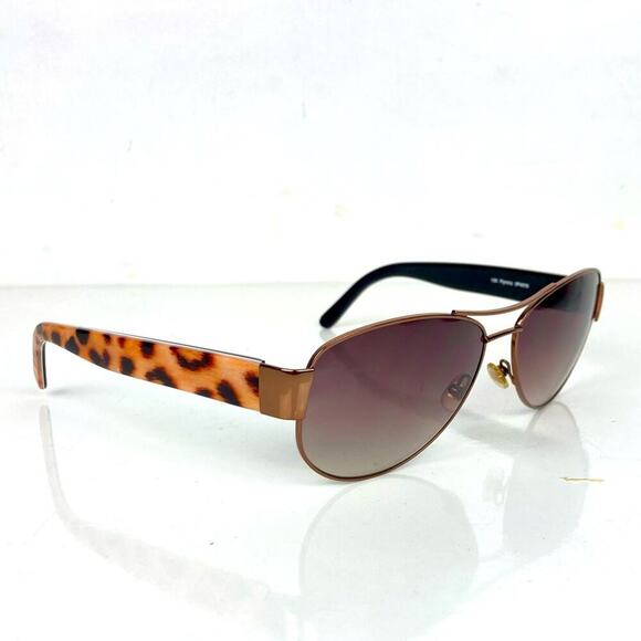KATE SPADE Flynn/s Flynns Animal Print Aviator Sunglasses Matte Rose Gold - Picture 1 of 16